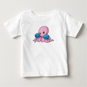 Octopus as Boxer with Boxing gloves Baby T-Shirt
