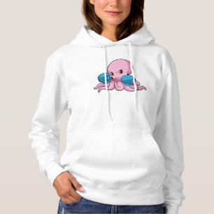 Octopus as Boxer with Boxing gloves Hoodie