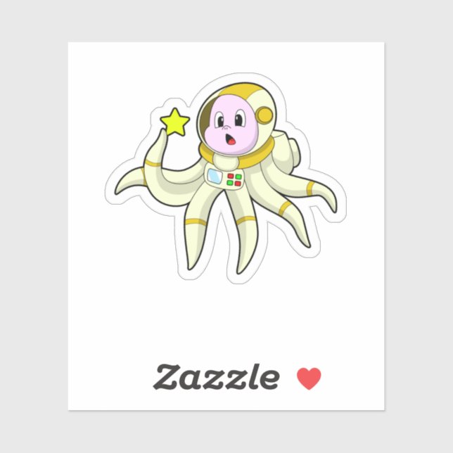 Octopus as Diver with Star (Sheet)
