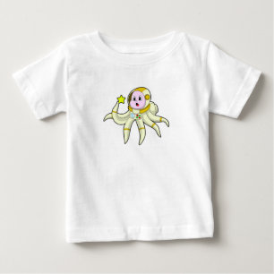 Octopus as Diver with Star Baby T-Shirt