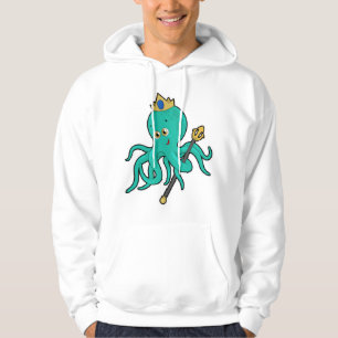 Octopus as King with Trident Hoodie
