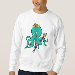 Octopus as King with Trident Sweatshirt