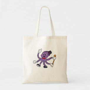 Octopus as Magician with Hat Tote Bag