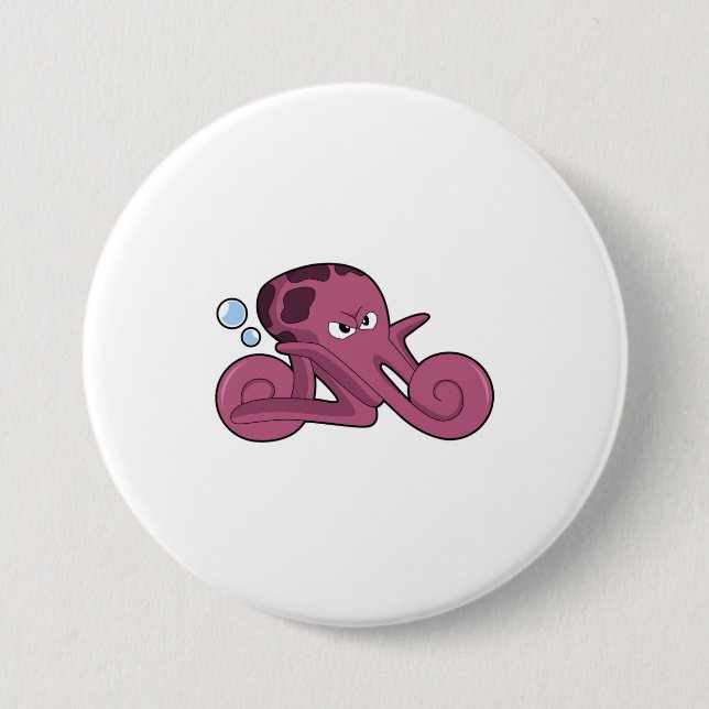 Octopus as Motorycycle 7.5 Cm Round Badge (Front)
