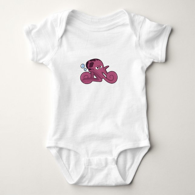 Octopus as Motorycycle Baby Bodysuit (Front)