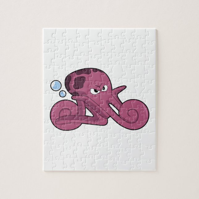 Octopus as Motorycycle Jigsaw Puzzle (Vertical)