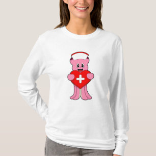Octopus as Nurse with Heart T-Shirt
