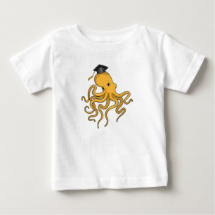 Octopus as Student with Diploma Baby T-Shirt