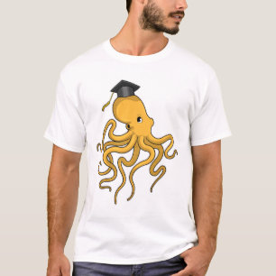 Octopus as Student with Diploma T-Shirt