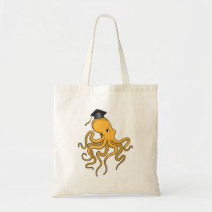 Octopus as Student with Diploma Tote Bag