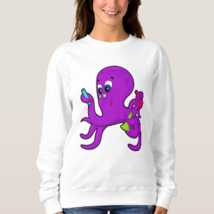 Octopus as Teacher with Laboratory equipment Sweatshirt