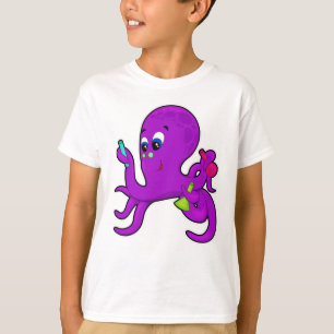 Octopus as Teacher with Laboratory equipment T-Shirt