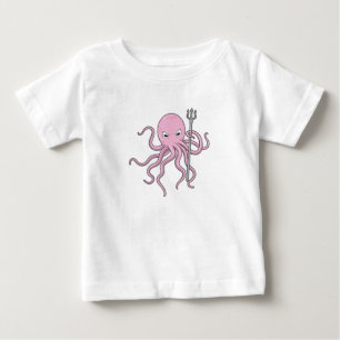 Octopus as Wizard with Trident Baby T-Shirt