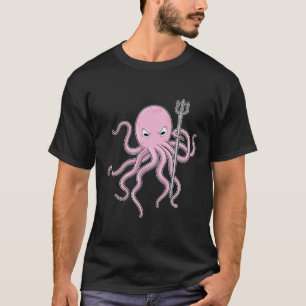 Octopus as Wizard with Trident T-Shirt