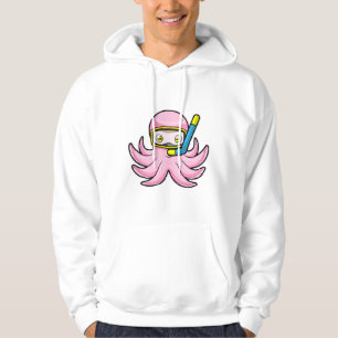 Octopus at Diving with Snorkel & Swimming goggles Hoodie