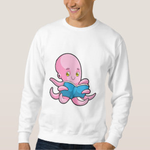 Octopus at Reading a Book Sweatshirt