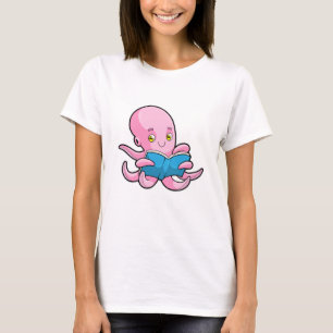 Octopus at Reading a Book T-Shirt