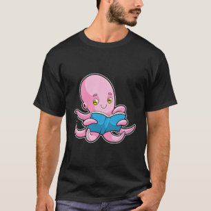 Octopus at Reading a Book T-Shirt