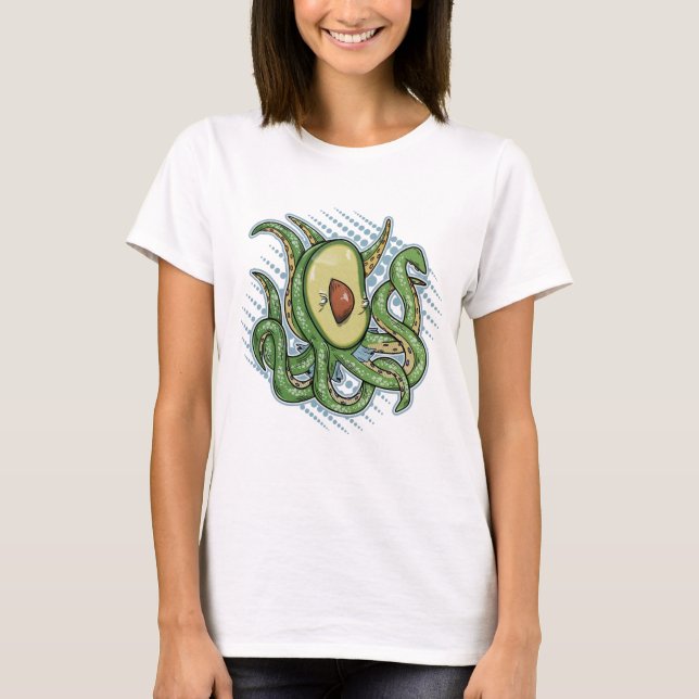 Octopus Avocado T-Shirt (Front)
