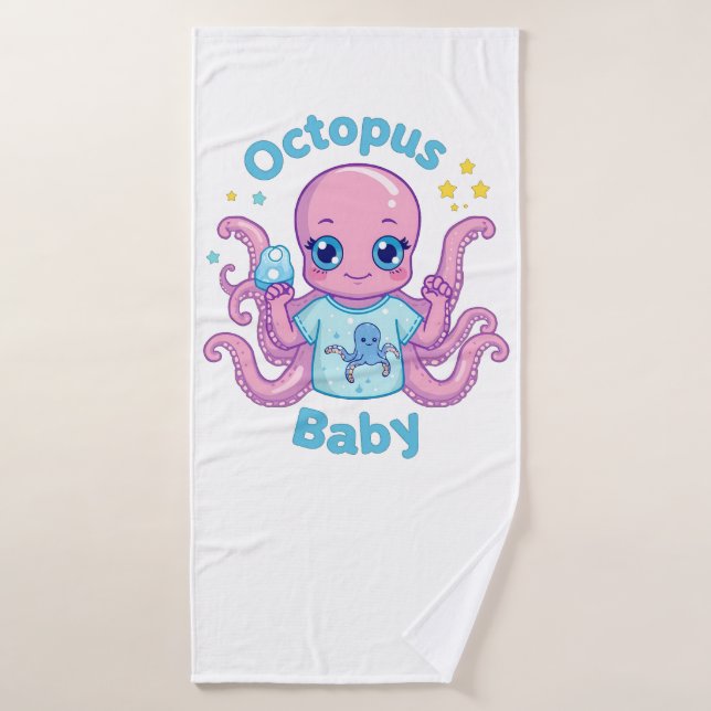 Octopus Baby Bath Towel (Bath Towel)
