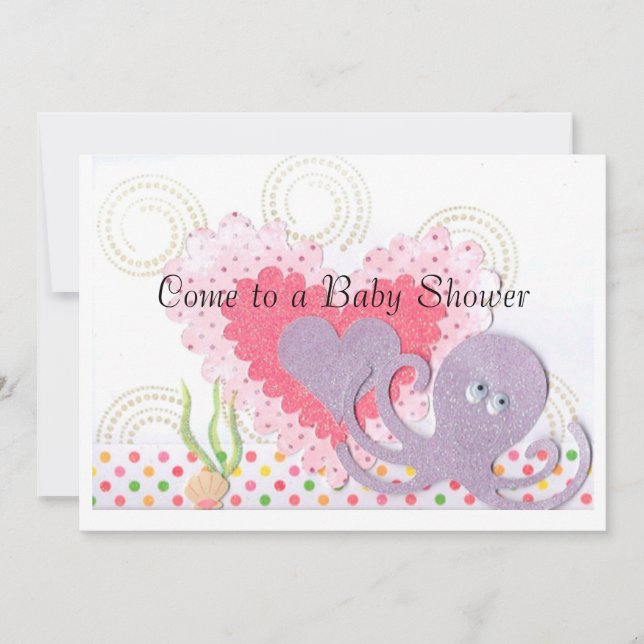 Octopus Baby Shower Invitation (Front)