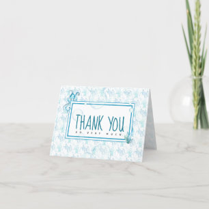 Octopus Baby Shower Thank You Baby Boy with Photo Card