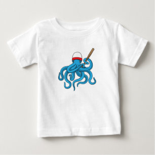 Octopus Baseball bat Baseball Baby T-Shirt