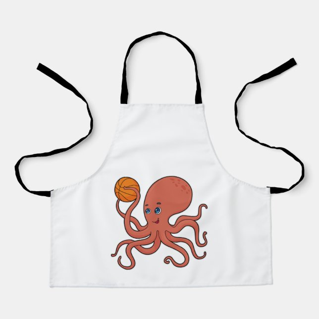 Octopus Basketball player Basketball Apron (Front)