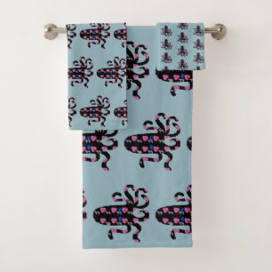 Octopus bath towel set