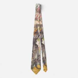 Octopus Beach Antique Coastal Steampunk Tie