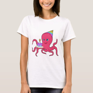 Octopus Birthday Cake T-Shirt