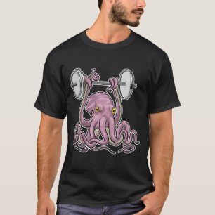 Octopus Bodybuilder Dumbbell Bodybuilding T-Shirt
