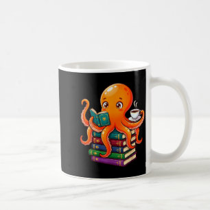 Octopus book reading coffee lover ocean funny mug