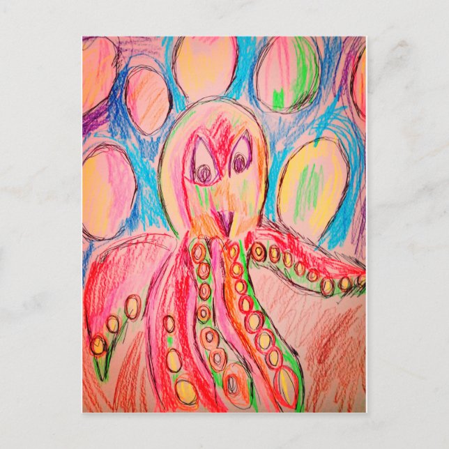 Octopus bubble  postcard (Front)