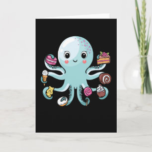 Octopus Cake Squid Card