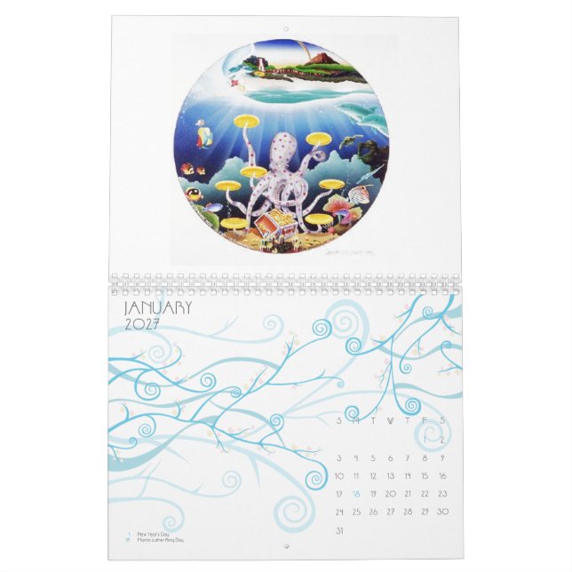 Octopus Calendar (Jan 2027)