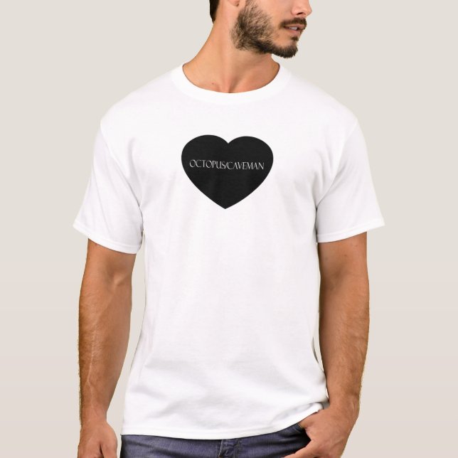 Octopus/Caveman Black Heart Logo Tee (Front)
