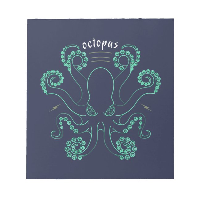 Octopus Cephalopod Tentacles Notepad (Front)