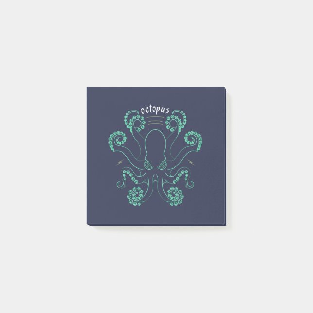 Octopus Cephalopod Tentacles Post-it Notes (Front)