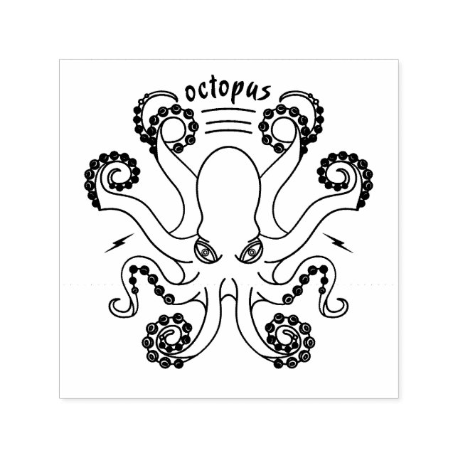 Octopus Cephalopod Tentacles Self-inking Stamp (Design)