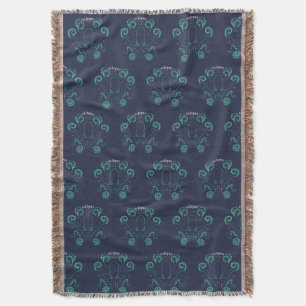 Octopus Cephalopod Tentacles Throw Blanket