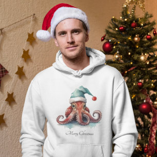 Octopus Christmas Joy, custom Hoodie