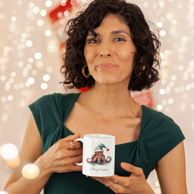 Octopus Christmas Joy, custom Mug (Creator Uploaded)