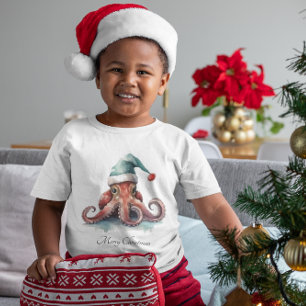 Octopus Christmas Joy, custom T-Shirt
