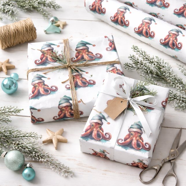 Octopus Christmas Joy Wrapping Paper (Creator Uploaded)