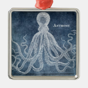 OCTOPUS CHRISTMAS ORNAMENT RETRO VINTAGE OCTOPUS