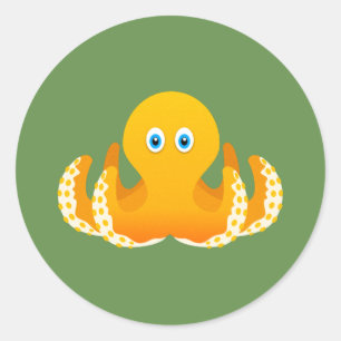 Octopus Classic Round Sticker
