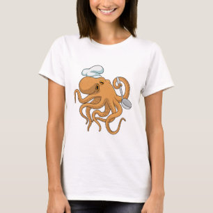 Octopus Cook Chef hat T-Shirt