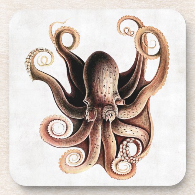 Octopus Cork Coaster (Front)