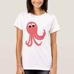 Octopus Creatures Animal Pink Ocean Marine T-Shirt